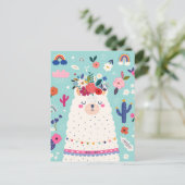 Cute llama briefkaart (Staand voorkant)