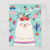Cute llama briefkaart (Voorkant)