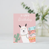 Cute llama briefkaart (Staand voorkant)