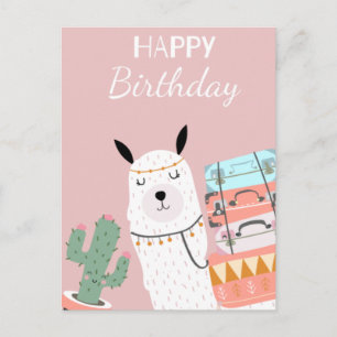 Cute llama briefkaart