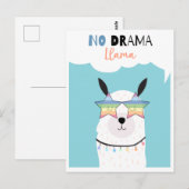 Cute llama briefkaart (Voorkant / Achterkant)