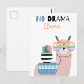 Cute llama briefkaart (Voorkant / Achterkant)