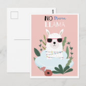 Cute llama briefkaart (Voorkant / Achterkant)
