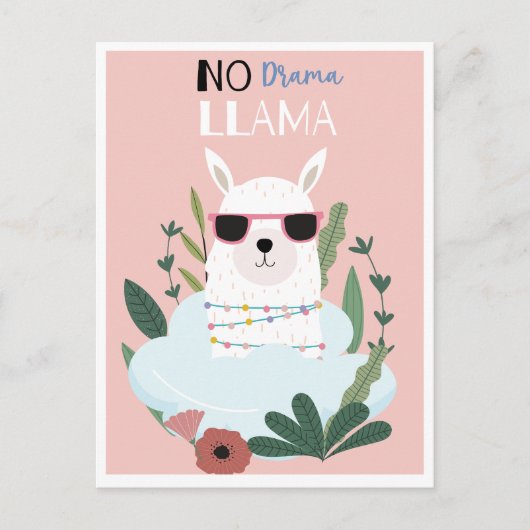 Cute llama briefkaart (Voorkant)