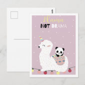 Cute llama briefkaart (Voorkant / Achterkant)