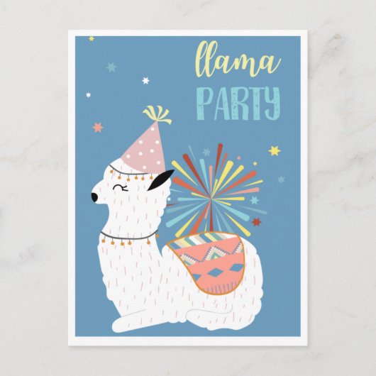 Cute llama briefkaart (Voorkant)