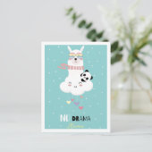 Cute llama briefkaart (Staand voorkant)