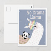 Cute llama briefkaart (Voorkant / Achterkant)