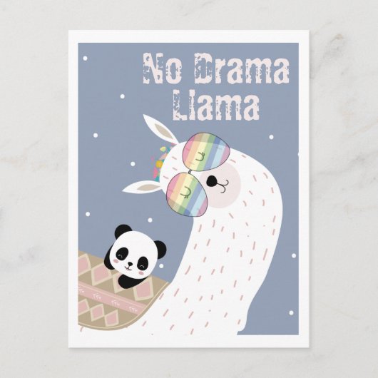 Cute llama briefkaart (Voorkant)