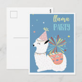 Cute llama briefkaart (Voorkant / Achterkant)