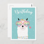 Cute llama briefkaart (Voorkant / Achterkant)