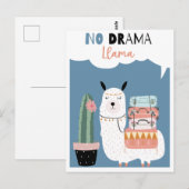 Cute llama briefkaart (Voorkant / Achterkant)