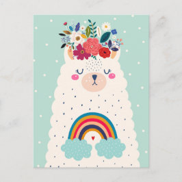Cute llama briefkaart