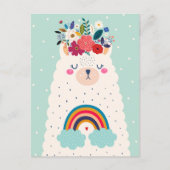 Cute llama briefkaart (Voorkant)
