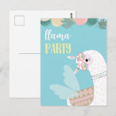 Cute llama briefkaart (Voorkant / Achterkant)