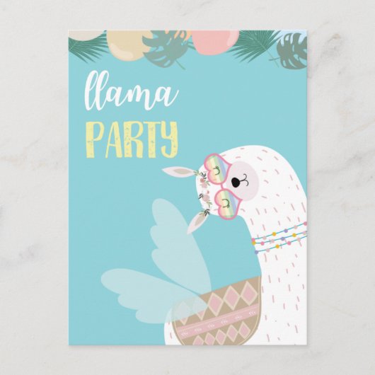 Cute llama briefkaart (Voorkant)