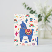 Cute llama briefkaart (Staand voorkant)