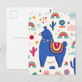 Cute llama briefkaart (Voorkant / Achterkant)