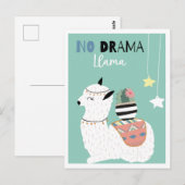 Cute llama briefkaart (Voorkant / Achterkant)