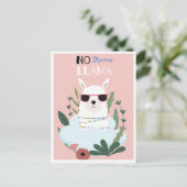 Cute llama briefkaart (Staand voorkant)
