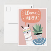 Cute llama briefkaart (Voorkant / Achterkant)