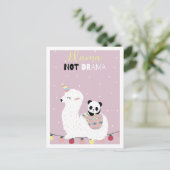 Cute llama briefkaart (Staand voorkant)