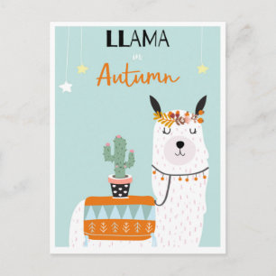 Cute llama briefkaart