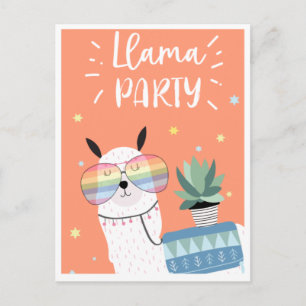 Cute llama briefkaart