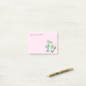 Cute Llama & Cactus Waterverf - Aangepaste naam Ro Post-it® Notes (Op bureau)