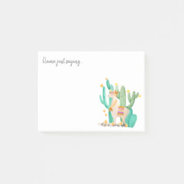 Cute Llama & Cactus Waterverf - Llama Just Gezegde Post-it® Notes