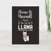 Cute Llama Cards Funny Humor Alpaca Animal Kaart (Voorkant)