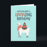 Cute Llama Cartoon Pun Llamazing Funny Birthday Kaart<br><div class="desc">Grappig en schattig verjaardagskaart voor degenen die van puns en humor houden. Ideaal om je vrienden en familie geluk te wensen met hun verjaardag. Bezoek onze winkel voor meer collectie met verjaardagskaarten. Je zult iets coole,  humoristische en soms sarcastische verjaardagskaarten vinden voor je speciale iemand.</div>