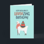 Cute Llama Cartoon Pun Llamazing Funny Birthday Kaart<br><div class="desc">Grappig en schattig verjaardagskaart voor degenen die van puns en humor houden. Ideaal om je vrienden en familie geluk te wensen met hun verjaardag. Bezoek onze winkel voor meer collectie met verjaardagskaarten. Je zult iets coole,  humoristische en soms sarcastische verjaardagskaarten vinden voor je speciale iemand.</div>