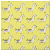 Cute Llama-Cartoons Stof (Swatch)