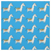 Cute Llama-Cartoons Stof (Swatch)