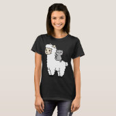 Cute Llama Cat Best Friends T-shirt (Voorkant volledig)