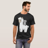 Cute Llama Cat Best Friends T-shirt (Voorkant volledig)