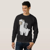 Cute Llama Cat Best Friends Trui (Voorkant volledig)