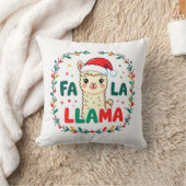 Cute Llama Christmas Design - "FÁ LA LAMA" Holiday Kussen (Deken)