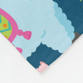 Cute Llama Custom Name Fleece Deken (Hoek)