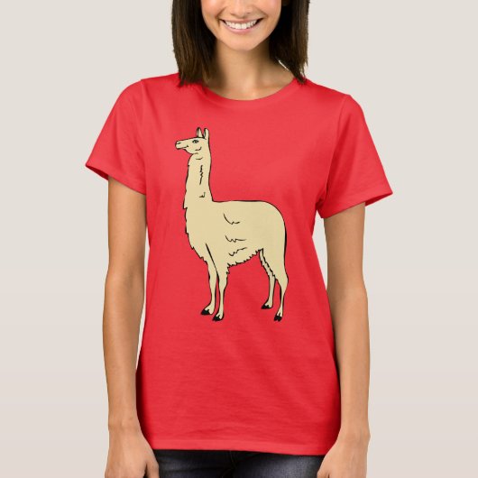 Cute Llama Design #1 T-shirt (Voorkant)