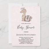 Cute Llama die een kroonBaby shower draagt Kaart (Voorkant)