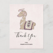 Cute Llama die een kroonkroon heeft, bedankt Briefkaart (Voorkant)