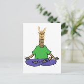 Cute Llama die Yoga-Cartoon doet Briefkaart (Staand voorkant)
