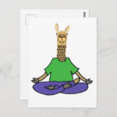 Cute Llama die Yoga-Cartoon doet Briefkaart (Voorkant / Achterkant)