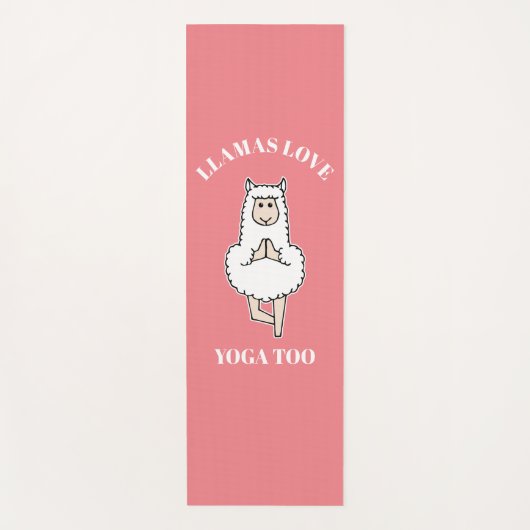 Cute Llama Doing Yoga, Llamas Love Yoga too Yoga Yogamat (Voorkant)