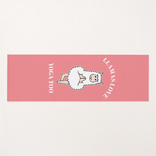 Cute Llama Doing Yoga, Llamas Love Yoga too Yoga Yogamat (Voorkant (horizontaal))