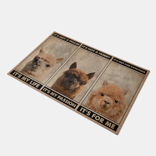 Cute Llama Doormat, Funny Quotes Doormat Deurmat (Schuin)