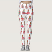 Cute Llama draagt Funny Ugly KerstSweater Leggings (Voorkant)