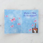 Cute Llama en Butterflies Birthday Kaart (Binnen)